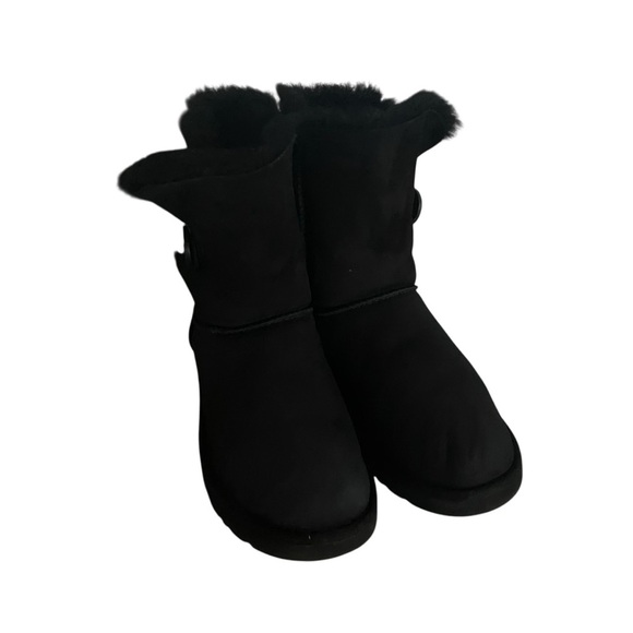 UGG  Bailey Button Black Winter  Boots Cozy Style Size 7 - Picture 2 of 9